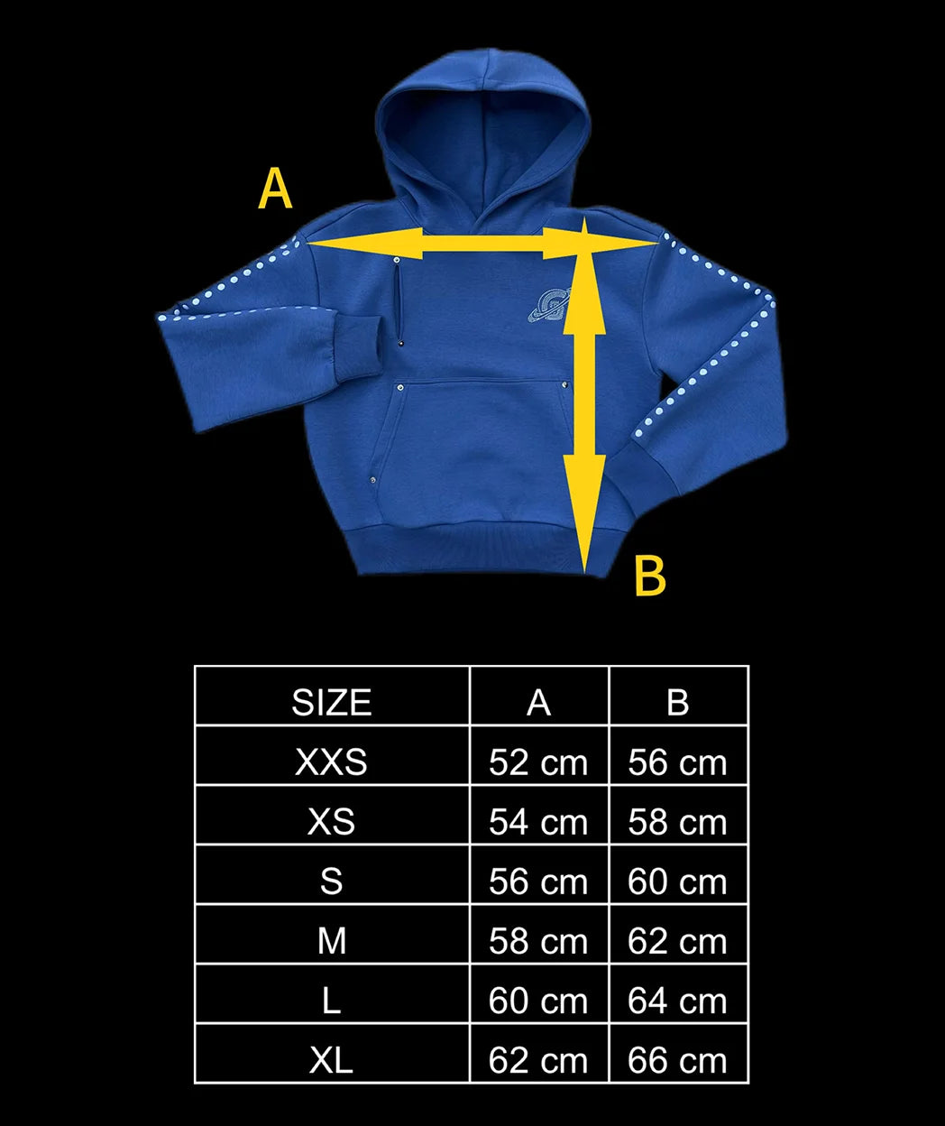 Blau Gopo Bestickter Hoodie