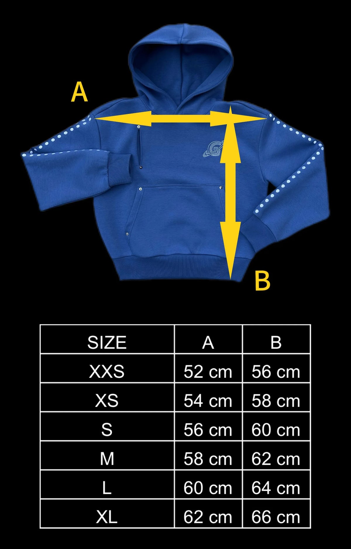 Blue Gopo Embroidered Hoodie