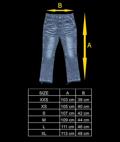 Grau Gopo Flare Jeans