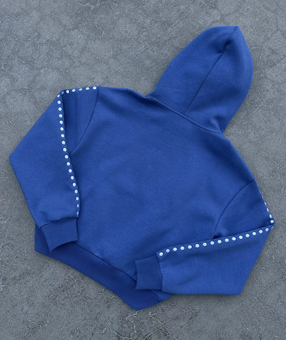 Blau Gopo Bestickter Hoodie