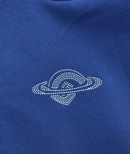 Blau Gopo Bestickter Hoodie