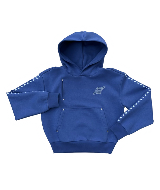 Blue Gopo Embroidered Hoodie