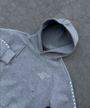 Gray Gopo Embroidered Hoodie