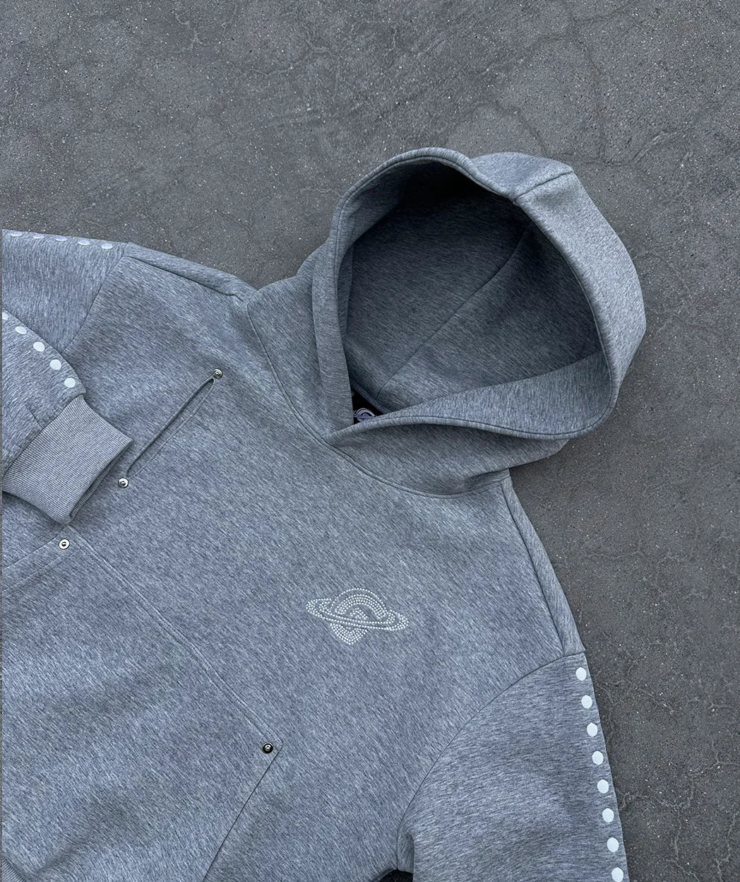 Gray Gopo Embroidered Hoodie