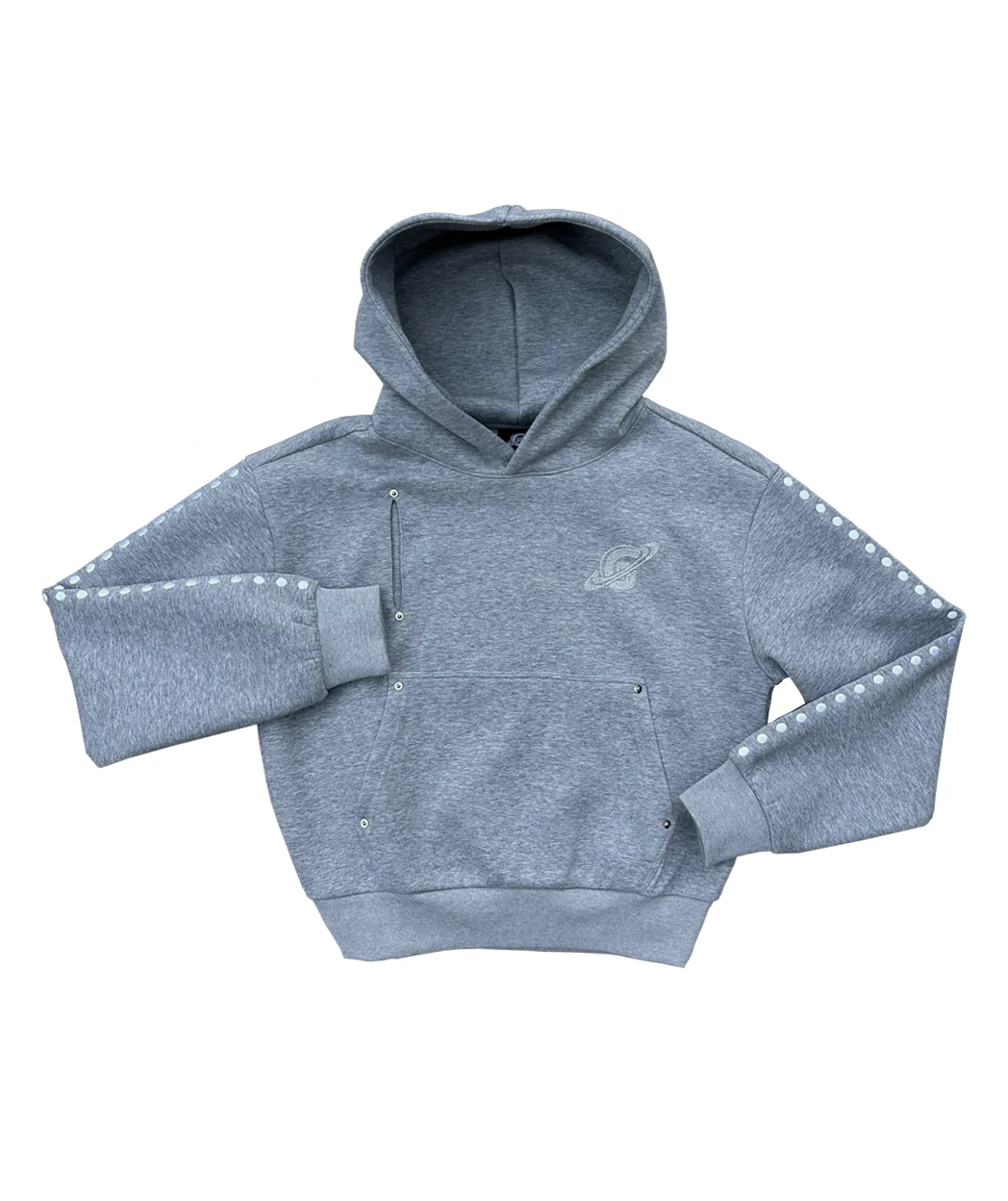 Gray Gopo Embroidered Hoodie
