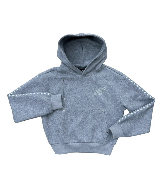 Gray Gopo Embroidered Hoodie