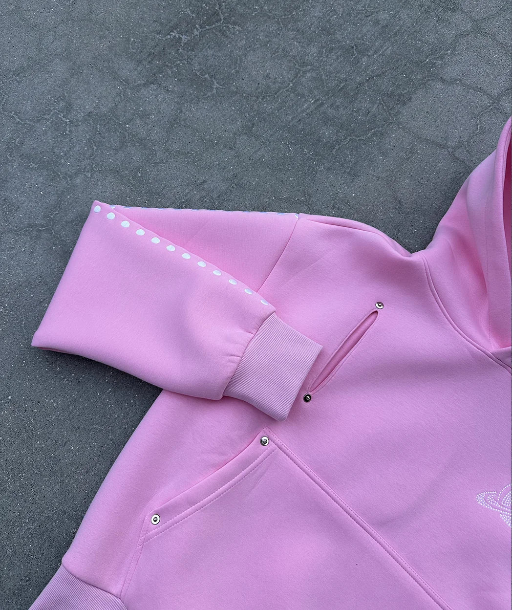 Pink Gopo Embroidered Hoodie