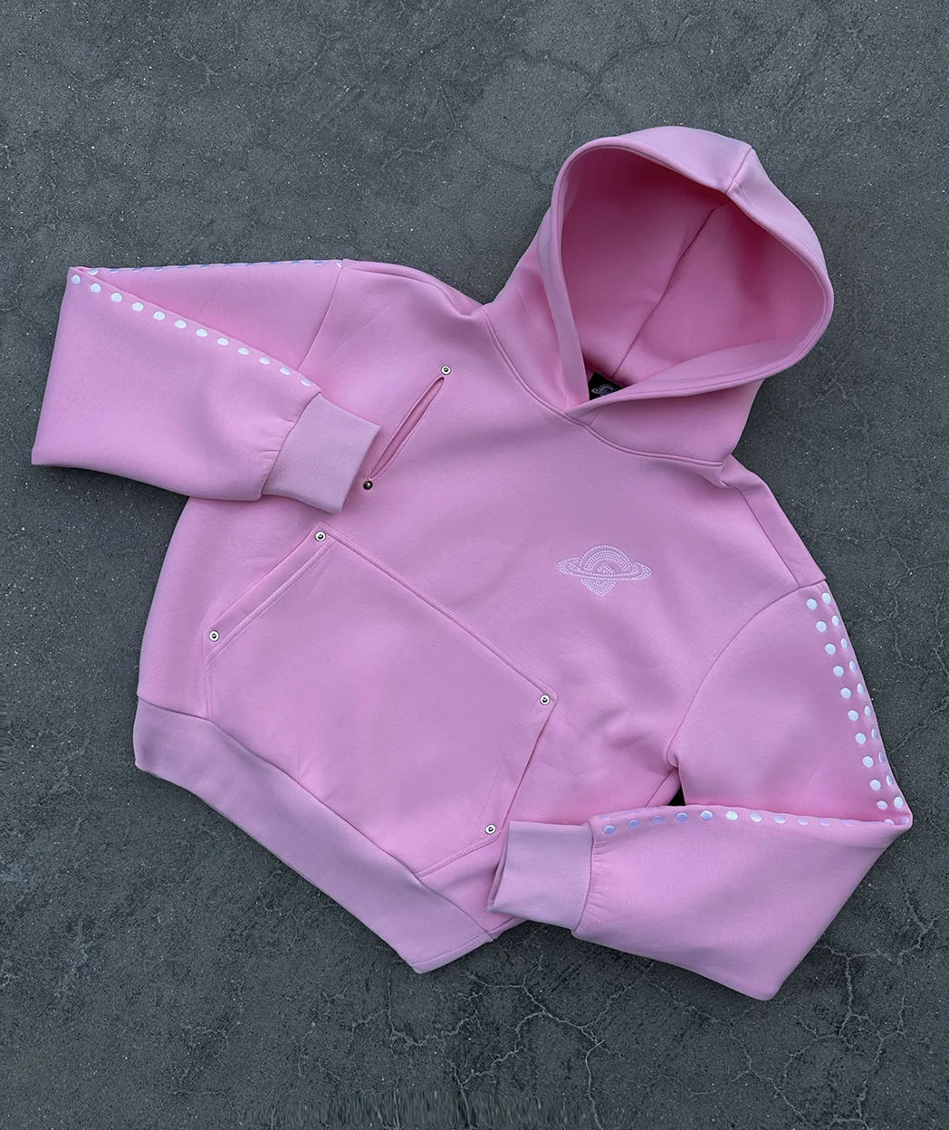 Pink Gopo Embroidered Hoodie