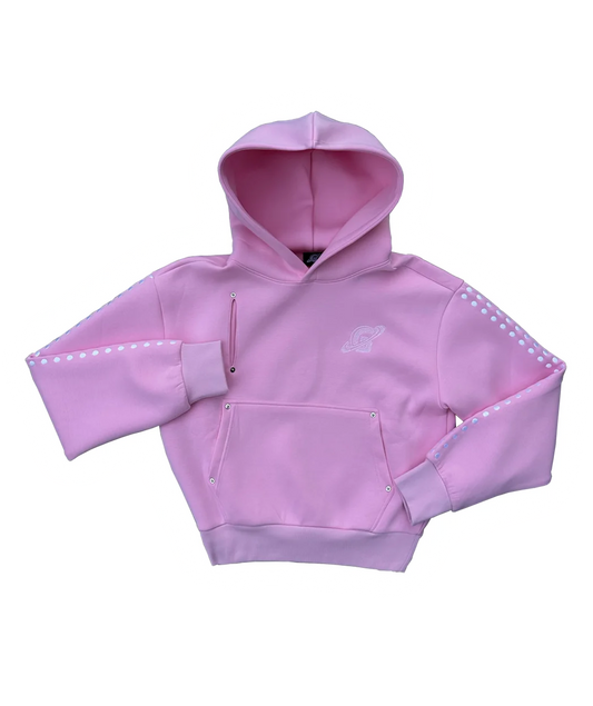 Pink Gopo Embroidered Hoodie