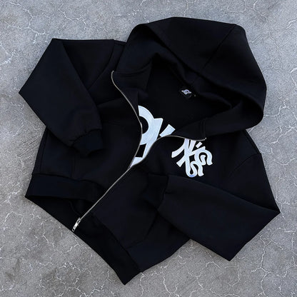 Hoodie Zip GS x New York Gopo Black