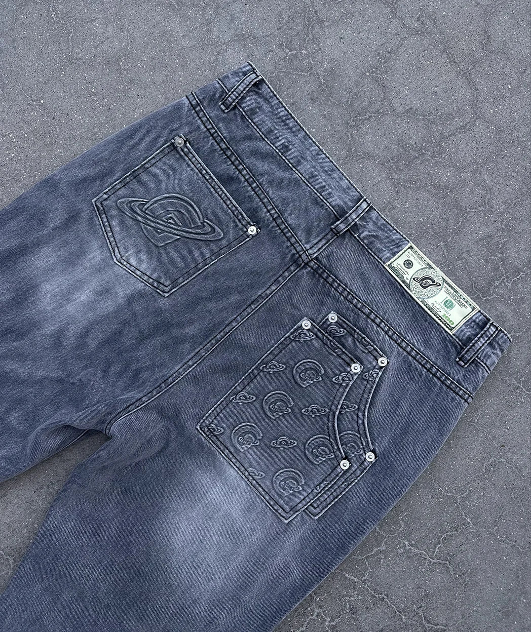 Grau Gopo Flare Jeans