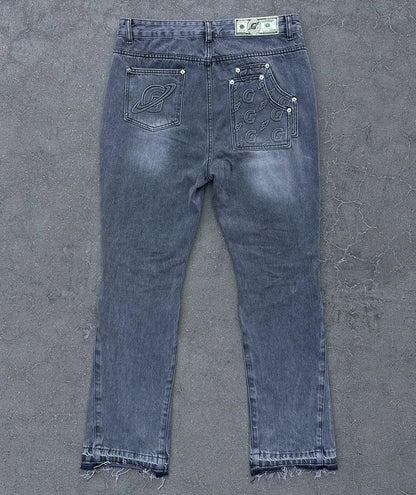 Grau Gopo Flare Jeans