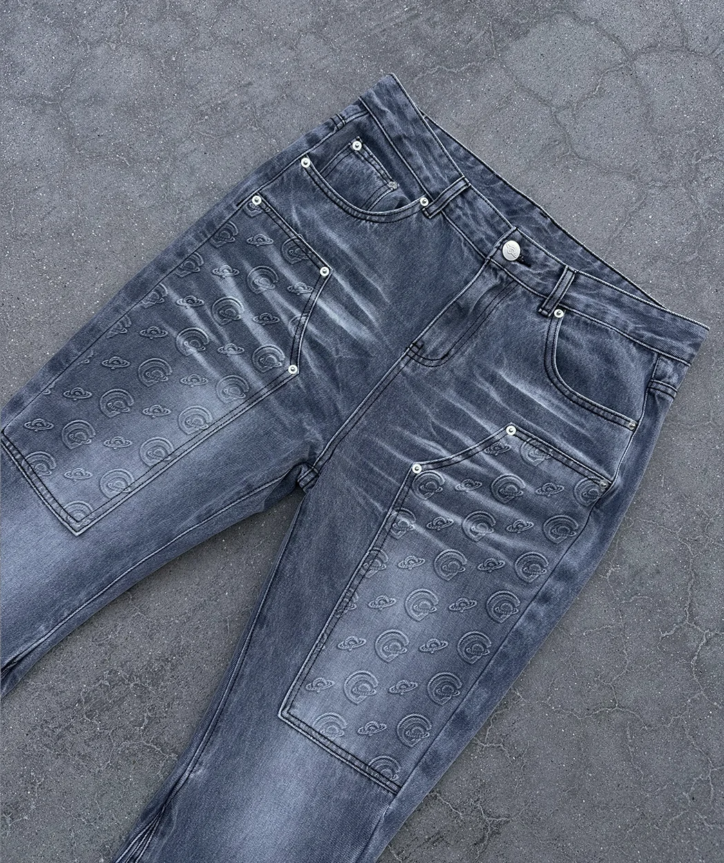 Grau Gopo Flare Jeans