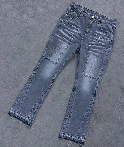 Grau Gopo Flare Jeans