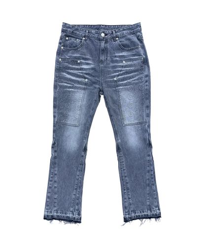 Grau Gopo Flare Jeans
