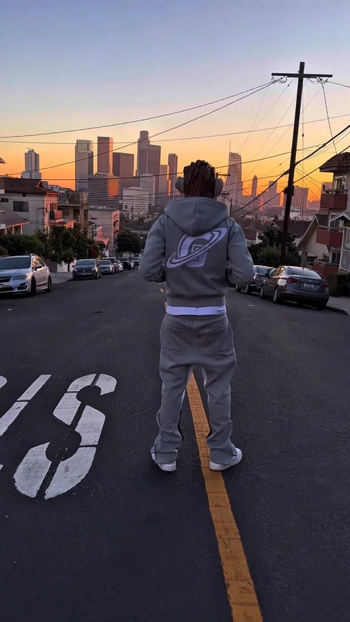 Hoodie Zip Gopo Gris