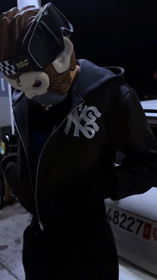 Hoodie Zip GS x New York Gopo Black