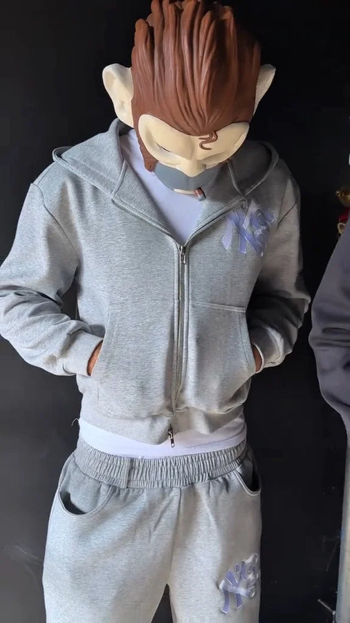 Hoodie Zip GS x New York Gopo Gray